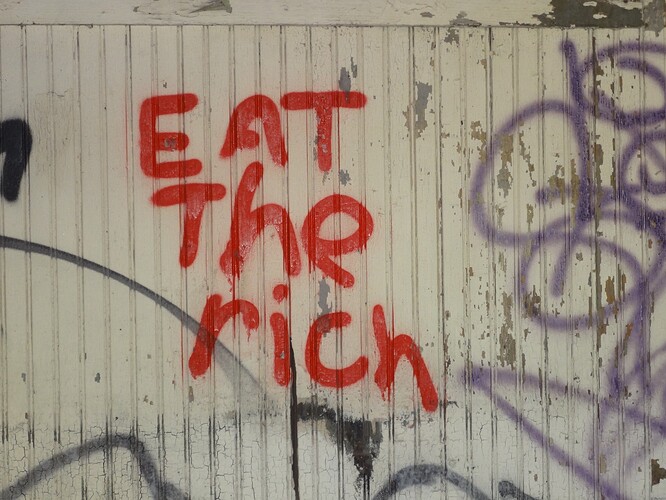 eat the rich grafitti