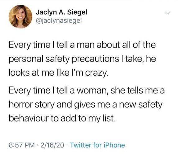 tell man safety crazy woman horror story new