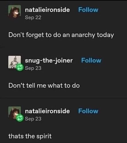 post dont forget do anarchy today