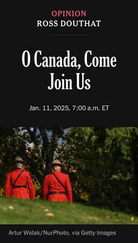 Ross Douthat O Canada, Come Join Us