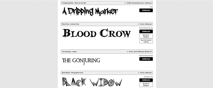 horror fonts 2