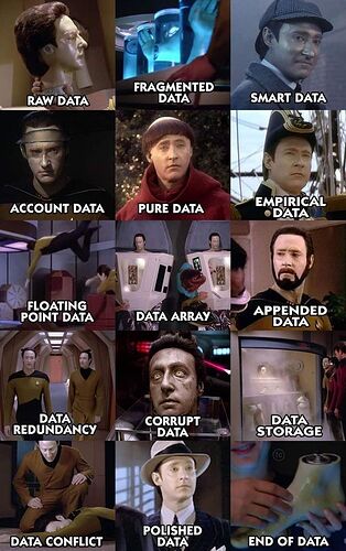 trek table of datas