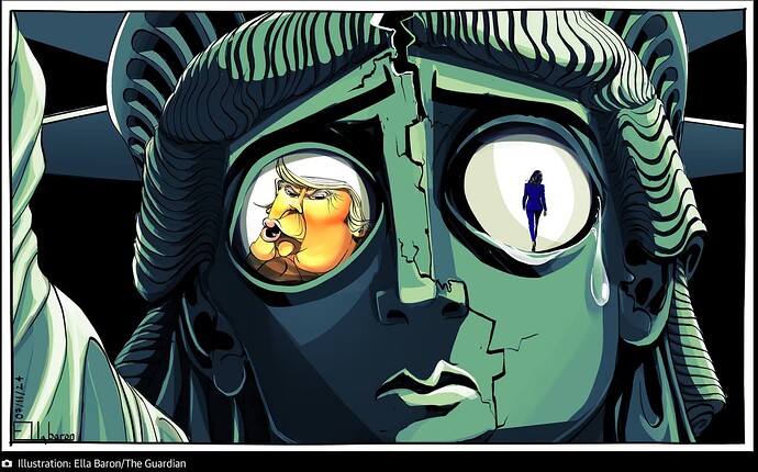 Screenshot 2024-11-07 at 18-26-37 Ella Baron on Donald Trump’s victory in the US presidential election – cartoon Ella Baron The Guardian