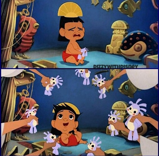 Emperor Kuzco as a baby