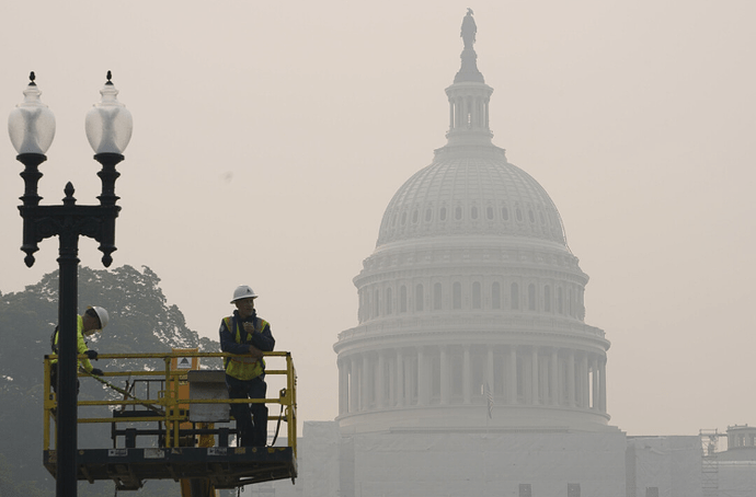 Code Purple 'Very unhealthy' air sweeps through DC area as impact of Canadian wildfires continues