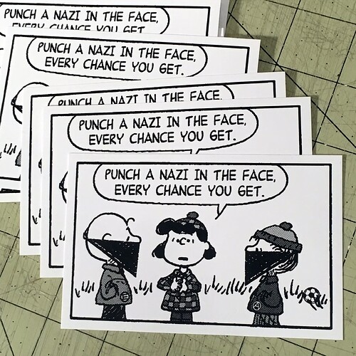 Peanuts punch nazis