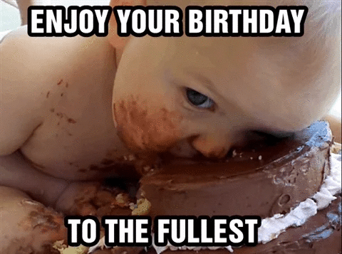 baby cake face enjoy birthday to fullest
