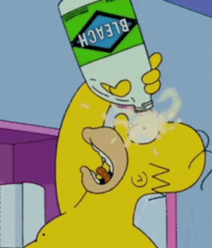 Homer eye bleach