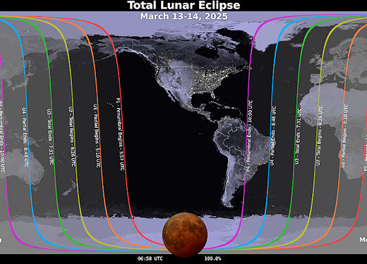 Total Lunar Eclipse Mar 13-14 2025