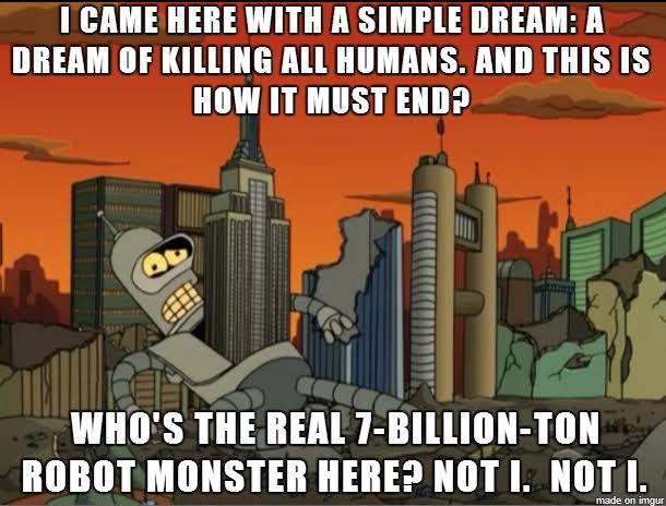 Who's the real 7-billion ton robot monster here?