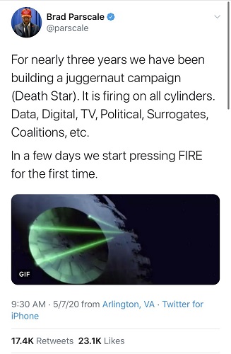 Parscale Death Star tweet