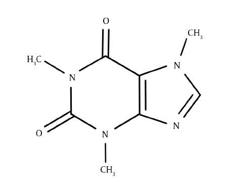 Chemical-Structure-of-the-Caffeine-Molecule