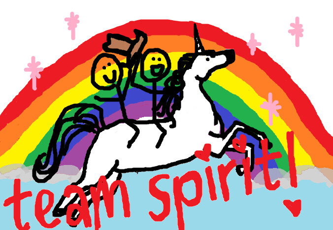Rainbow Unicorn team spirit