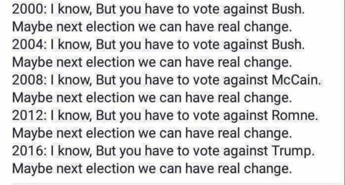 election argument maybe next time real change